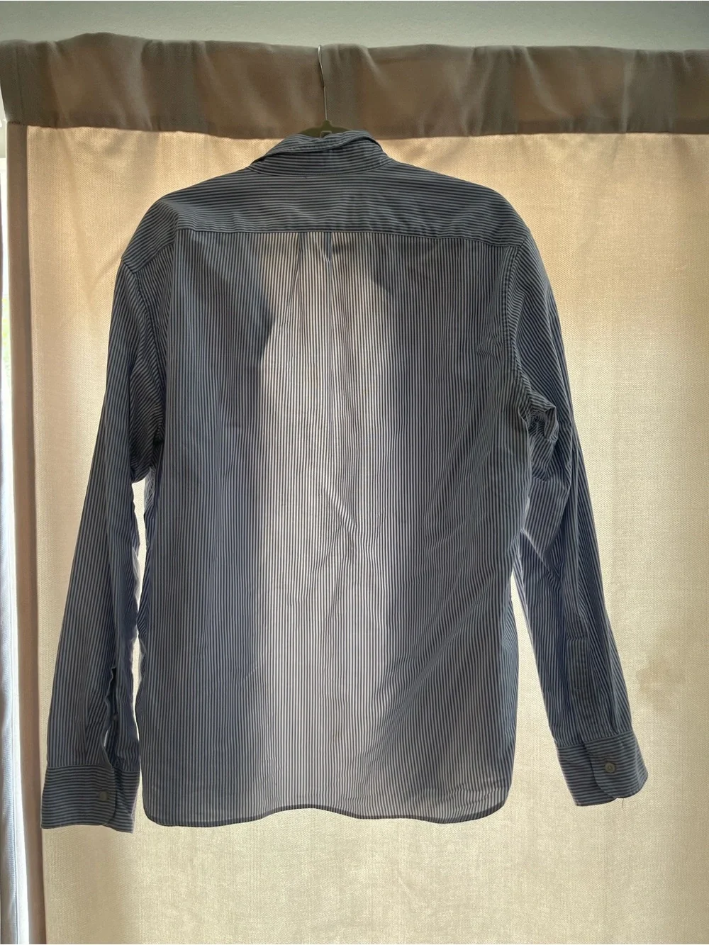 J. Crew Blue Stripe Button-Up Shirt Untucked